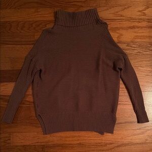 Elegant Brown Cowl Neck Sweater for Women
